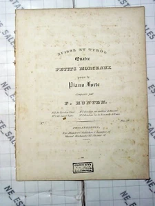 Noten Phila PA Suisee Et Tyrol Petite Morceaux F HUNTEN Fiot Meignen um 1800 - Bild 1 von 7