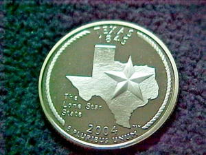 2004 S TEXAS STATE QUARTER FROM PROOF SET - Picture 1 of 2