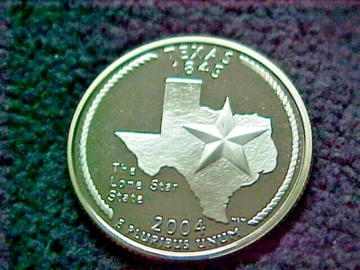 2004 S TEXAS STATE QUARTER FROM PROOF SET - Image 1 of 2