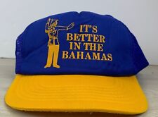 Bahamas Hat Life Better in the Bahamas Hat Snapback Blue Hat Adjustable Blue Hat