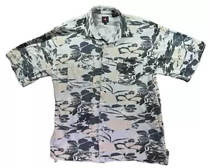 Camisa Hawaiana Ajustada Panhandle Para Hombres XL Floral Aloha Azul Gris Golf Vela Playa - Imagen 1 de 10
