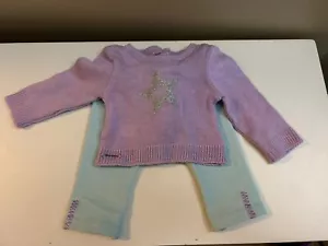 American Girl Truly Me Purple Star Sweater & Blue Capri Leggings Meet Outfit - Picture 1 of 6