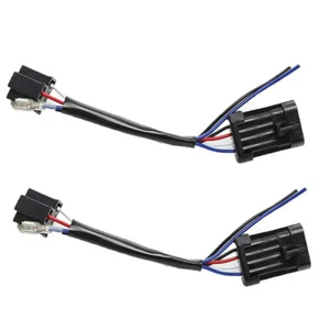 Pair LED Headlight Wire Harness Adapters H9/H11 to H4 Conversion Motorcycle - Picture 1 of 10