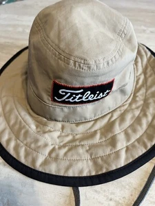 Titleist Footjoy Eimermütze Herren Größe Small S beige khaki Sun Golf breite Krempe - Bild 1 von 14