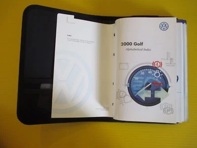 2000 Volkswagen VW Golf Owners Owner's Manual Set in Black Binder & Sound System - Изображение 1 из 4