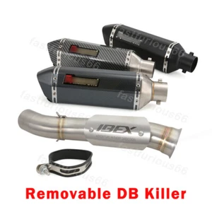 Slip On 51MM For CF-Moto Ibex 800 S 2022-2024 Exhaust Escape Mid Pipe DB Killer - Picture 1 of 15