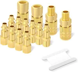 TAISHER Air Hose Fittings, 1/4''NPT Quick Connect Air Coupler and Plug Kit, I... - Picture 1 of 4