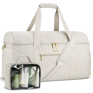 Weekender Bags for Women, Wide Open Large Travel Duffle Bag with Shoe Compart... - Picture 1 of 5