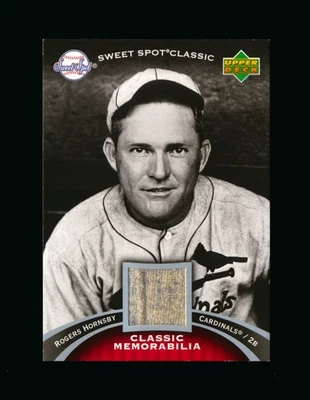 2007 UD Sweet Spot Classic Memorabilia Rogers Hornsby Jersey Cardinals *2143 - Image 1 of 2
