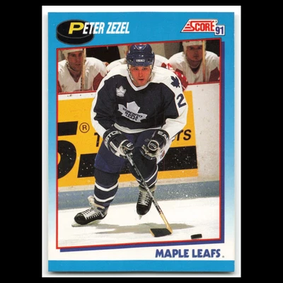 Peter Zezel #489 1991 Score Canadian Toronto Maple Leafs Hockey Card NHL NM - Image 1 of 3