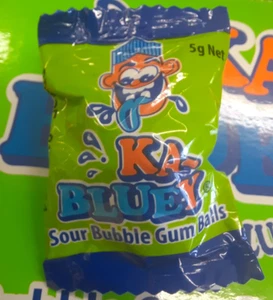 Ka-Bluey Blue Raspberry Blast Sour Gum Ball Lot of 10 - Bild 1 von 1