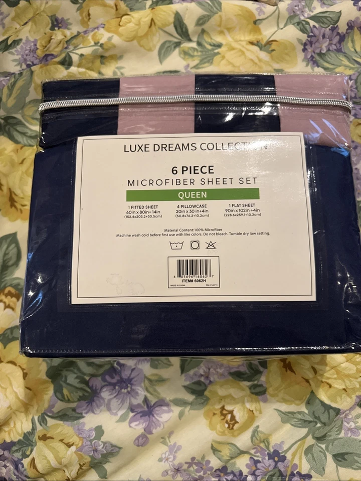 Комплект простыней из микрофибры Luxe Dreams Collection 6 предметов полуторный размер - Изображение 1 из 3