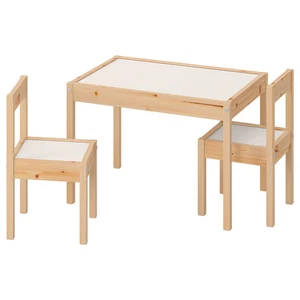 IKEA LATT Set Tavolo e Sedia Bambini Legno Pino Mobili Bambini Tavolo 2Sedie - Foto 1 di 5