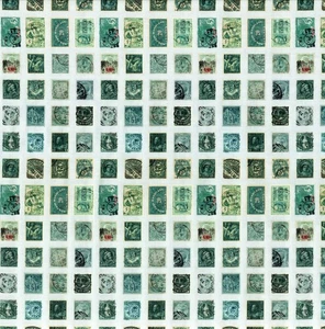 Free Spirit - Palette Teal By Tim Holtz - Stamps - Teal, Fabric by the Yard - Picture 1 of 8
