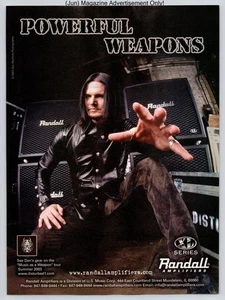 Dan Donegan Randall XL Series Amps Promo 2003 Full Page Print Advertisement - Picture 1 of 4