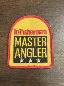 Angeln im Fischer SELTEN 80er 90er Vintage Master Angler In-Fisherman Bügelbild 4" - Bild 1 von 5