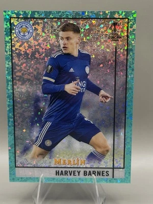 Harvey Barnes Newcastle 2020-21 Topps Merlin UCC Aqua Speckle Refractor /175 - Image 1 of 2