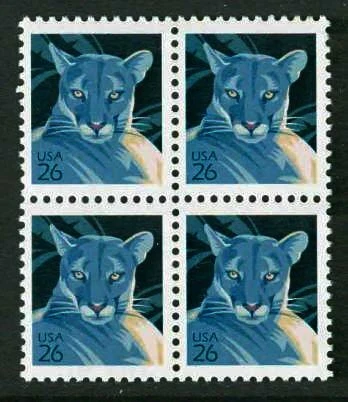 2007 Florida Panther 26c Sc 4137 MNH block of 4 water activated SCARCE ISSUE - Image 1 of 1
