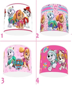 PINK PAW PATROL Kids Bedroom Light Shade Lampshade 9" in 4 DESIGNS REUSABLE - Picture 1 of 5