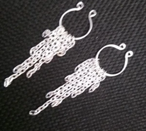 Anillo de pezón clip con cadenas joyería corporal no perforante anillo pezón Reino Unido - Imagen 1 de 12