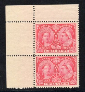 1897 Canada. UNI/SC#53. SG#126. Mint, Never Hinged, VF. Corner Marginal Pair - Picture 1 of 2