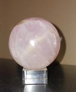 Double Star Hq Rose Quartz Sphere 50mm *Read Desc.* - Picture 1 of 15