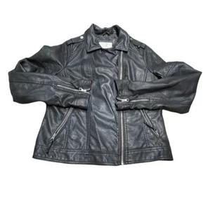 Womens xhileration Lined Faux Leather Jacket in Black Size Large - Picture 1 of 12