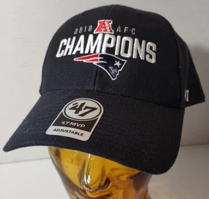 AFC Champions Hat 2008 New England Patriots 47 Brand Adjustable Patriots Brady - Picture 1 of 11