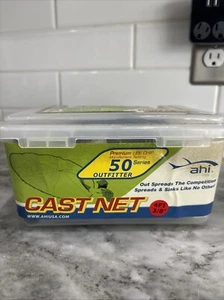 Ahi USA 20 Series Cast Net Size 4’ - 3/8" Mesh- 3/4 lb Weight -Model#CN-54 - Picture 1 of 4