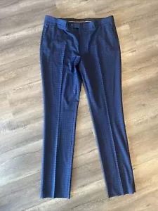 Ben Sherman Men’s Bell Trousers Dress Pants Navy W41 NWT N2650 - Picture 1 of 4