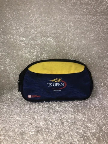 Wilson US Open New York Fanny Pack Waist Bag Blue Yellow Strap 3 Pouch Sporting Cover