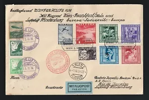 Zeppelin LZ 129 Hindenburg -18. SAF Hin- und Rückfahrt Zuleitungspost Österreich - Bild 1 von 3