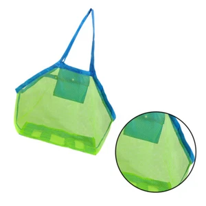 2Pcs Beach Mesh Tote Bag Sand Toys Shell Bag Outdoor Beach Toy Container Green - Picture 1 of 11