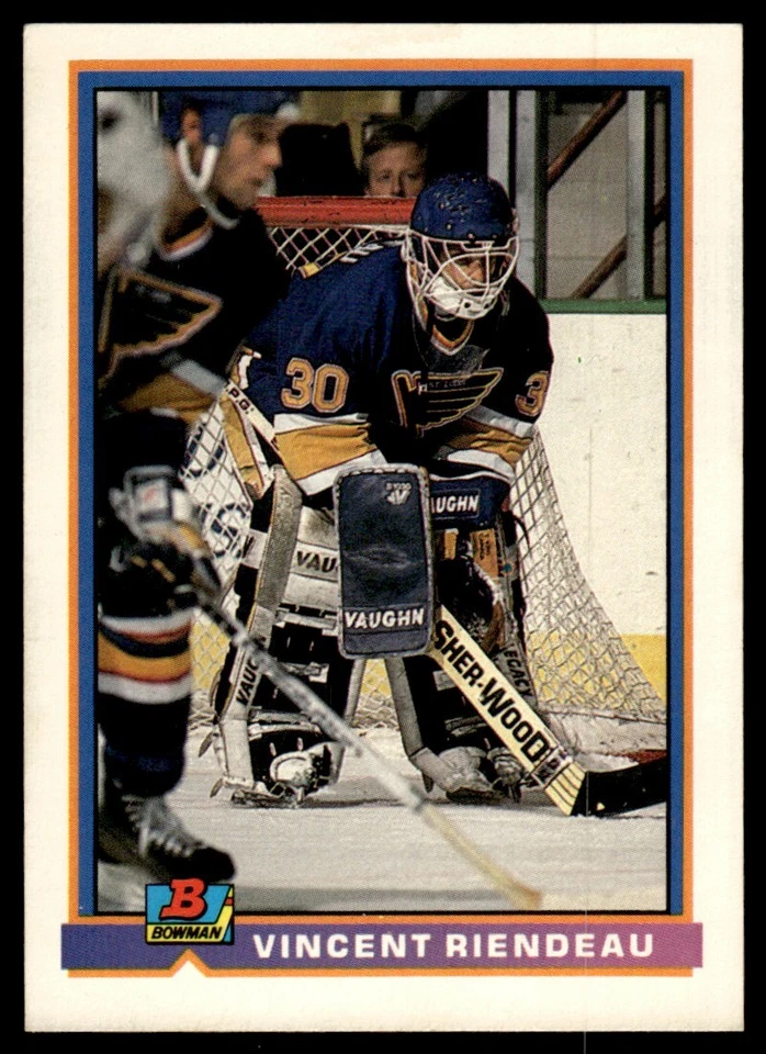 1991-92 Bowman #372 Vincent Riendeau St. Louis Blues - Image 1 of 2