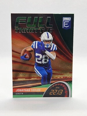 JONATHAN TAYLOR 2022 Donruss Elite Full Throttle GREEN #FT1 Indianapolis Colts - Image 1 of 2