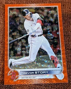 TREVOR STORY 2022 Topps Update ORANGE ICE FOILBOARD #'d 056/299 Red Sox - Picture 1 of 2