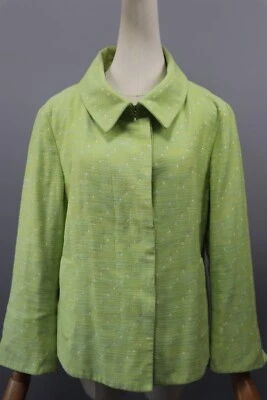 AKRIS Punto Light green 49%Linen/Cotton 51% Jacket Womens Size S /US 10 - Image 1 of 4