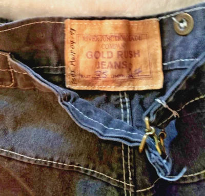 Jeans DE COLECCIÓN, Gold Rush, Botón Mosca, Cintura 35''- 36' Nuevo Estado. Sin deshilachamiento. Foto 1 de 4