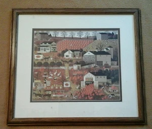 Charles Wysocki BREAD AND BUTTER FARM  Matted & Framed PRINT  - Picture 1 of 8