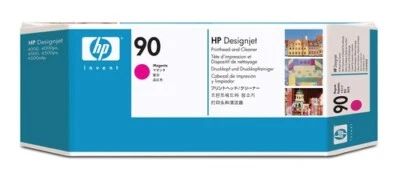 Nuevo cabezal de impresión y limpiador magenta genuino OEM HP 90 C5056A en caja sellada Foto 1 de 2