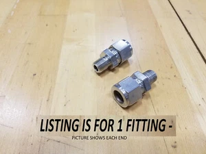 Stainless Tube Fitting 1/2" Tube x 1/4" MNPT Parker - NEW - Picture 1 of 1