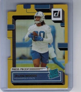 2022 Donruss Jelani Woods Rated Rookie Press Proof Gold Die-Cut RC #'ed 25/25 - Picture 1 of 1