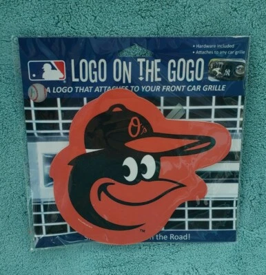 Baltimore Orioles MLB Logo on the Go Go Car,  Truck Vehicle Front Grille Decal - Image 1 of 2