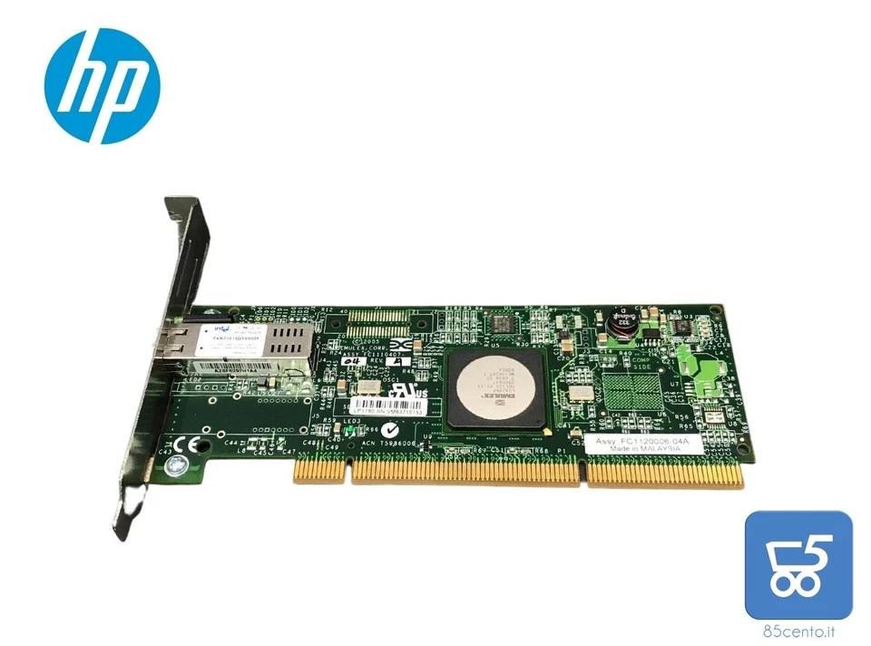 HPE STORAGEWORKS FC2143 4 GB PCI-X 2.0 HBA, 410984-001 Scheda Fibra Ottica - Immagine 1 di 2