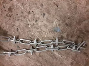 Cadena galvanizada con púas vendida por metro garaje estacionamiento coche peatonal - Imagen 1 de 2