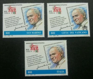 [SJ] San Marino Vatican Italy Joint Issue Stampexhibition '98  1998 (stamp) MNH - Picture 1 of 5