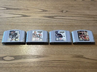 Nintendo N64 Games NHL Breakaway 98 , Madden 99, Nascar 99, NBA Hang Time - Bien - Image 1 of 4