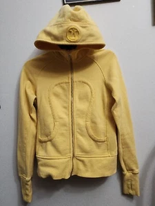 Lululemon Athletica Women's Size 6 Hooded Sweater Jacket Yellow Long-Sleeve  - Picture 1 of 11