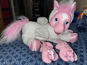 JUST PLAY Pegasus Pony Surprise PS Stuffed Plush With Wings & 2 Baby Colts 2015 - Picture 1 of 3