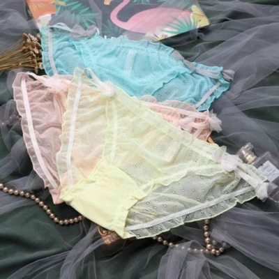 3pack Womens Sexy Fashion Sheer Panties Lace Knickers Cute Underwear - Image 1 of 4